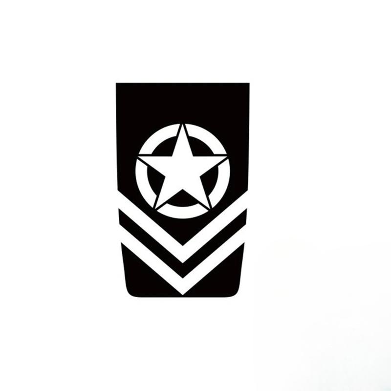

Star Graphics Sticker Car Hood Bonnet Sport Stripes For Jeep Volkswagen Toyota Nissan Subaru Hyundai Renault Opel DIY Accessorie чёрный