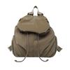 Pleated Nylon Backpack Solid Color Sports Shoulders Bag Casual Drawstring Backpack  College
