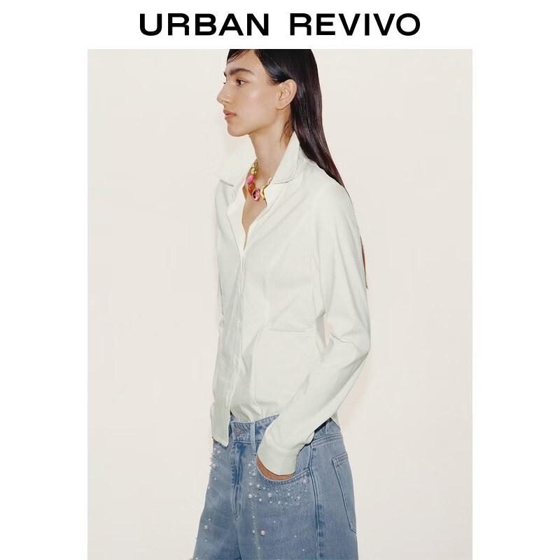 UR Women's Pleated Waist Lapel Shirt