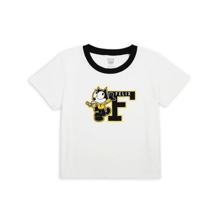 

Футболка Levis X Felix The Cat с мультяшным принтом и логотипом, женская, белая, A1233-0000 M