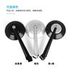 Universal CNC Aluminum Round Stem Rearview Mirror Motorcycle Customization Matte Black /Red Interior Options