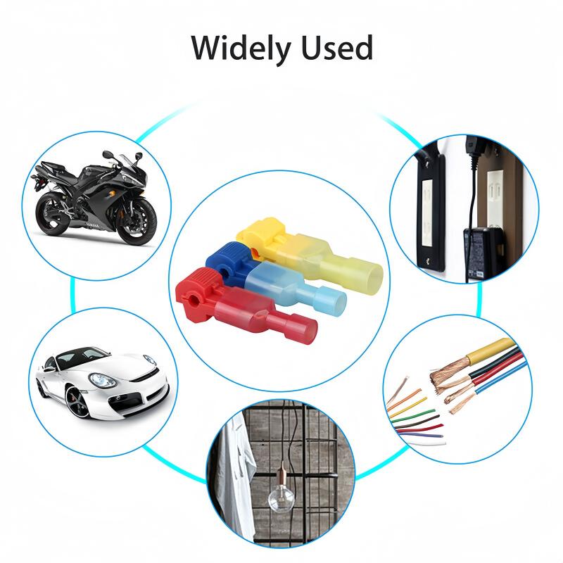 New 100-10PCS T-shaped Wire Connector Self Stripping Quick Splice Crimp Terminals Block Lock Snap Splice Lock Tape Insulation