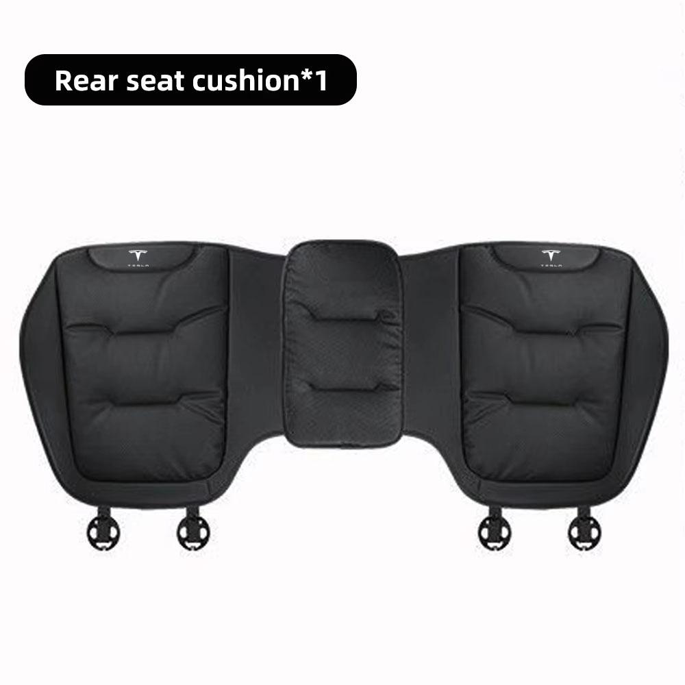 AMJ1 Car Seat Cushion Cover For Tesla Model 3 S X Y Juniper Cybertruck Breathable Nappa Leather Seat Protection Pad Car Accessories