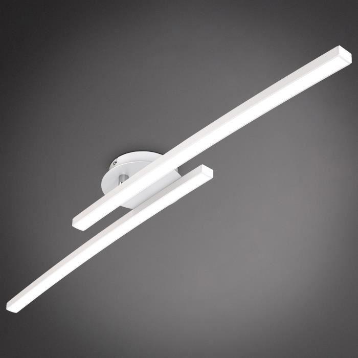 Plafonnier led 12w blanc pivotantes blanc chaud 1100 lumen moderne couloir salon