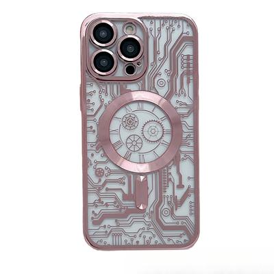 The Mechanical Electroplated Magnetic Type Is Suitable for IPhone 15 Phone Cases, IPhone14 Pro Max with Lens Film and 13 Protective Cases