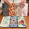 Cartoon Daisies Flower Pattern Case For Samsung S26 Edge S25 FE S24 Plus S23 S22 Ultra A15 A16 A17 A35 A36 A37 A54 A55 A56 A57 5G Magnetic Matte Cover