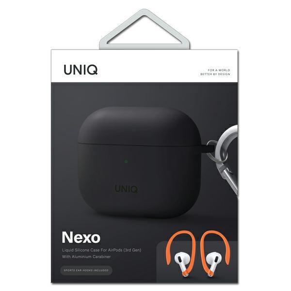 Uniq Etui Nexo Airpods 3. Gen + Ohrbügelsilikon Grau/Grey