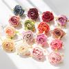 Große gerollte Kanten Rosenkopf Handgemacht DIY Künstliche Rosen Blumen Schößchen Hochzeitsblume Künstliche Requisiten Dekoration Kunstblumen