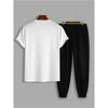 Men's Classic and Fashionable Casual Sports Pants and Short Sleeves Set, with Comfortable and Soft Fabric, Suitable for Daily Wear or Travel