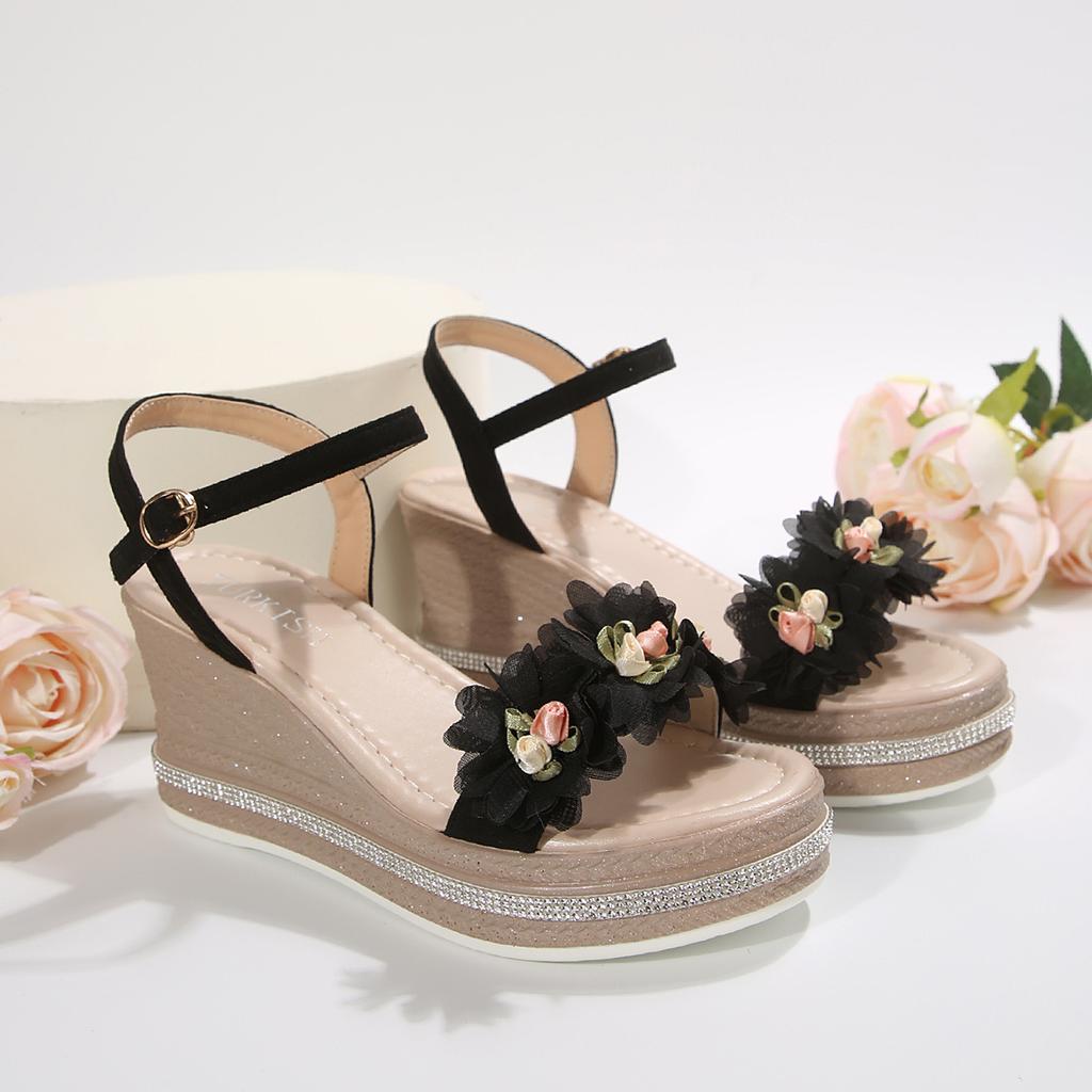 Fashion Women Wedge Sandals Flower Sexy Fashion Simple Waterproof Platform Sandals Women Fashion Outdoor Lightweight Shoes for Women