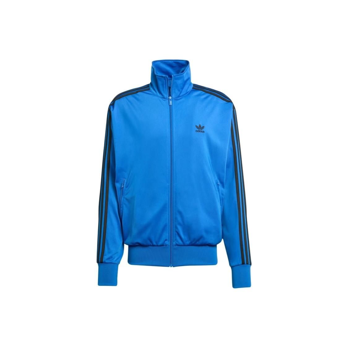 adidas Logo Stand Collar Zipper Loose Fit Long Sleeve Jacket Men s Blue M