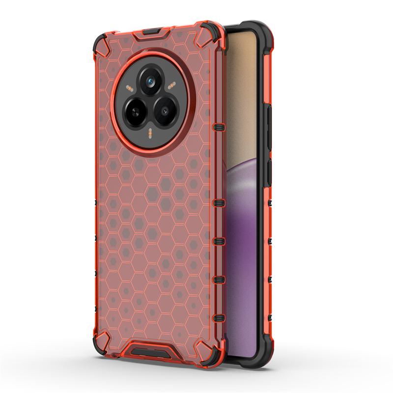 Shockproof Transparent Case For Realme 14 Pro Honeycomb Armor PC Phone Case For Realme 14 Pro Case Cover For Realme 14 Pro Plus