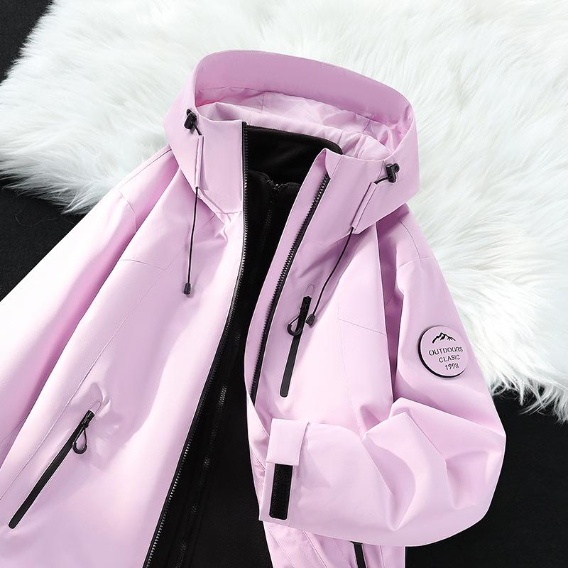 Premium Couple`s 3-in-1 Outdoor Jacket: Windproof