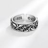 Personality Cross Ring Men and Women Couples Fashion Retro Thai Silver Eternal Vine Ring
