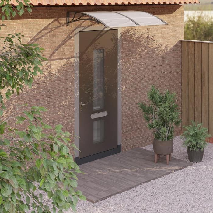 VidaXL Door Awning, Solar Canopy with Support, Rain Protection Shelter, Awning Shelter Entrance Door Patio, 150x100 153567