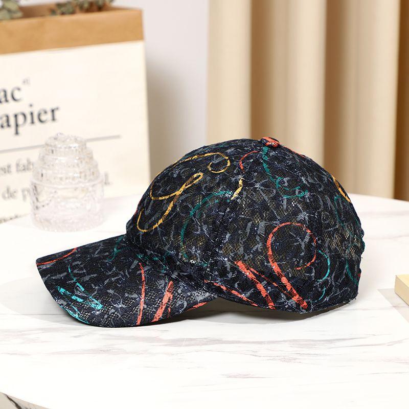 Breathable Hat Thin Duck Tongue Hat Women's Sunshade Hat Men's and Women's Lace Baseball Hat