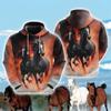 Animal Horse 3D Print Hoodies Men Women Oversized Fashion Casual Sweatshirts Male Hooded Pullovers Tracksuit Men's Clothing