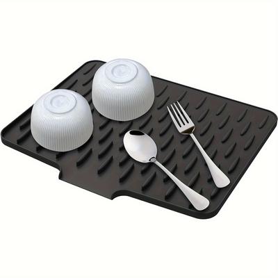 1 pz Tappetino Asciugapiatti in Silicone Antiscivolo per Lavello Cucina, Scolapiatti, Tappetino Drenante per Piano di Lavoro
