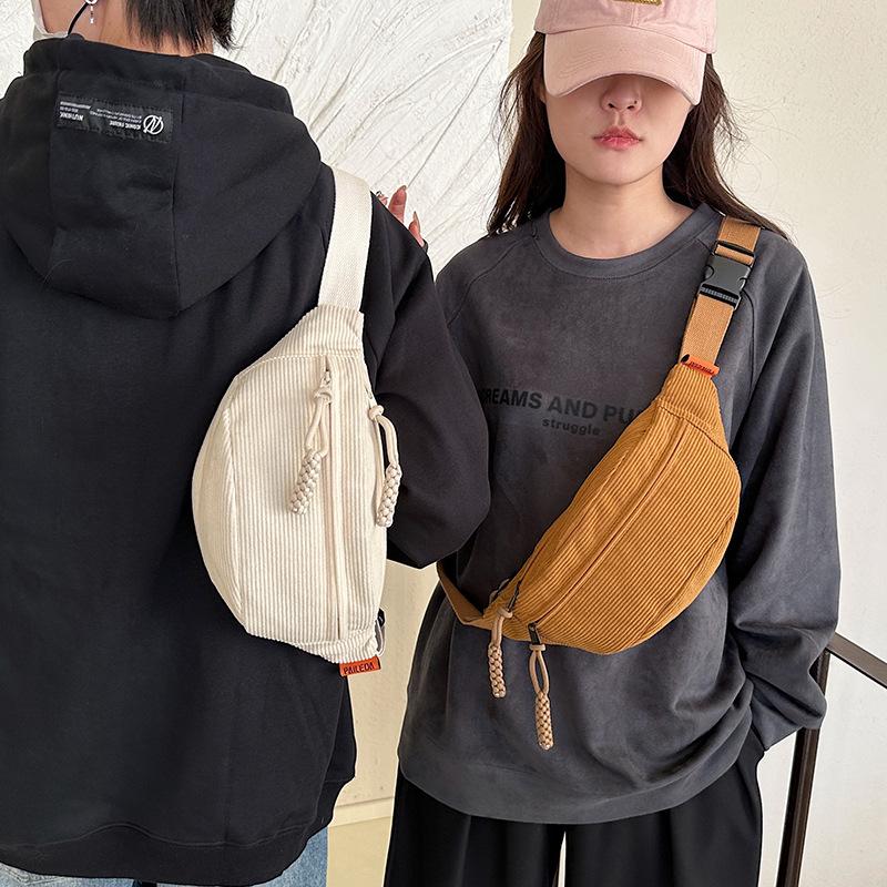 Corduroy Casual Sporty Crossbody Bag with Large Capacity