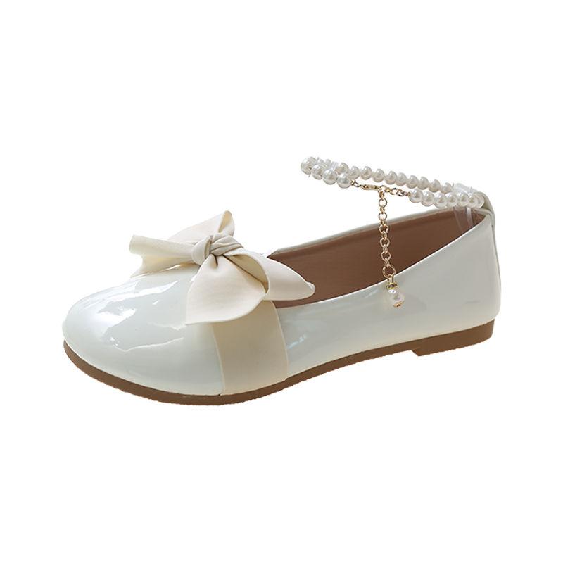 2024 Butterfly Sweet Fairy Style Single Shoes Женские летние новые плоские туфли Pearl Universal 35 бежевый 2709₽