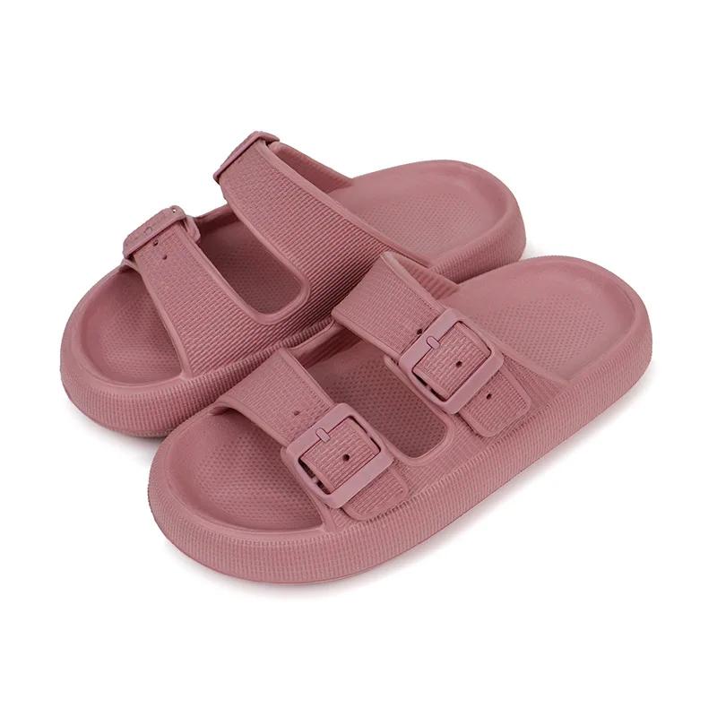 Fashion WHOHOLL 2024 Summer Flat Sandals Women Flat Sandals Women Flip-flops Summer Sandals Outdoor Women Platform Sandal Home Slippers