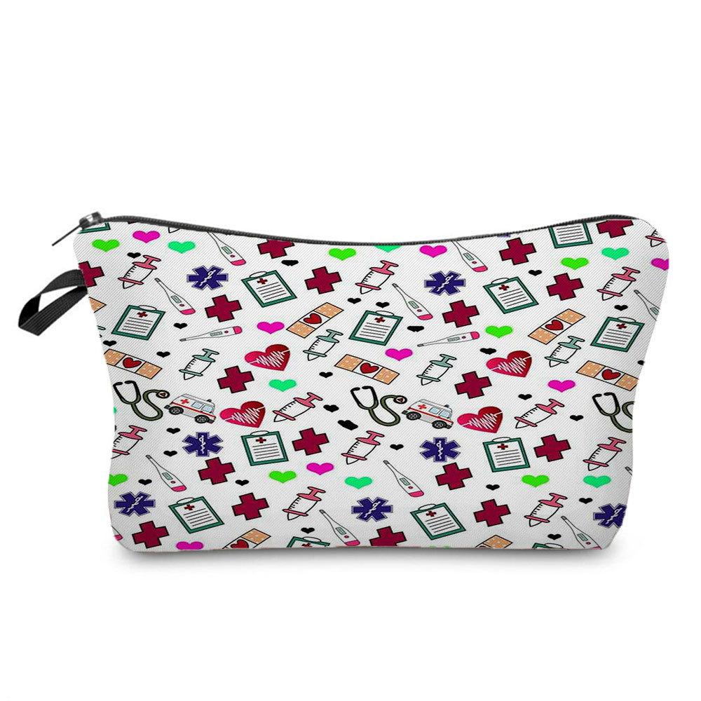 Women Medical Supplies Print Cosmetic Bag Toiletries Organize Travel Storage Case 6682