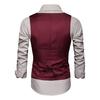 Men Suit Vest Formal Business Style Sleeveless V Neck Slim Fit Cardigan Single-breasted Solid Color Silky Fabric Pockets Groom Wedding Waistcoat