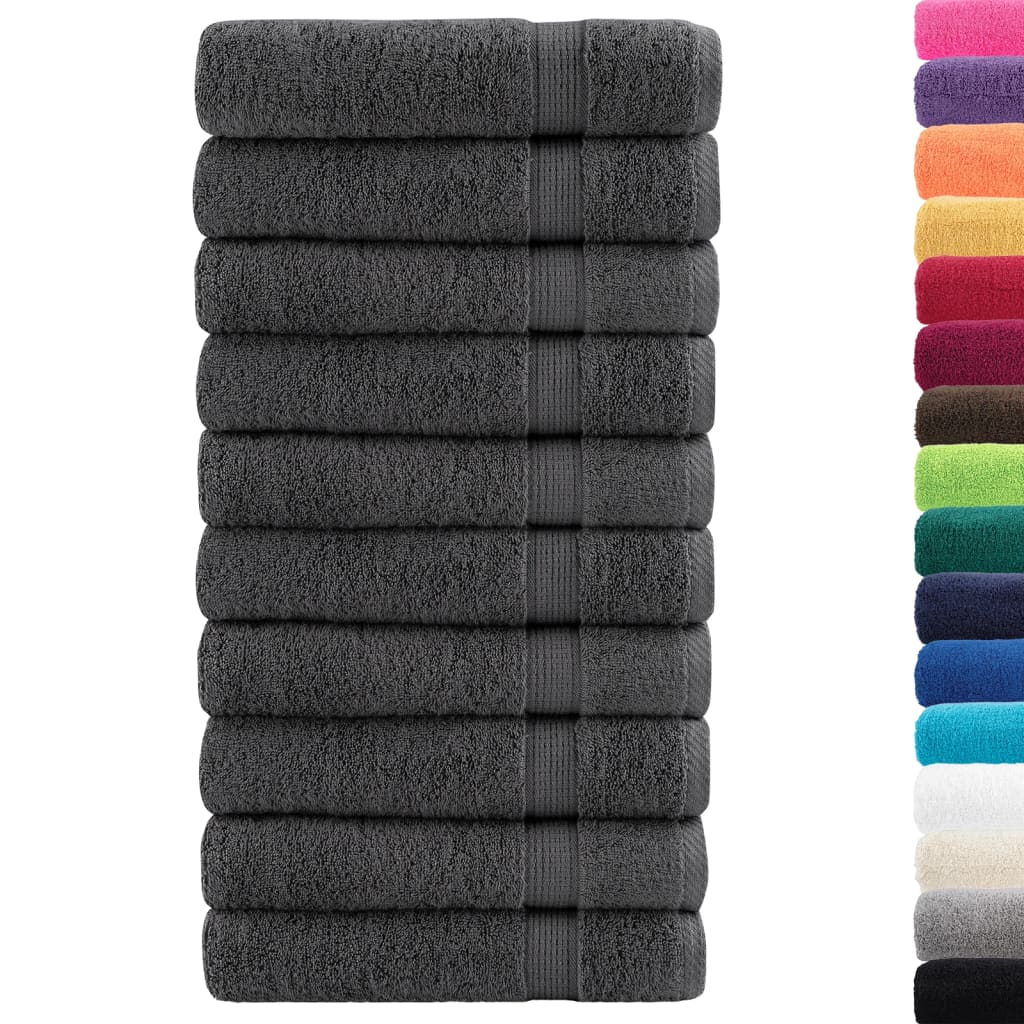 Vidaxl Ręczniki Premium Solund, 50 Szt., Antracytowe, 50X100 Cm