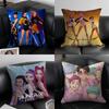 Fashion K-Kpop D-Demon-hunterS Pillow Case Silky Short Plush With Invisible Zipper Dustproof Sofa Cushion Cover