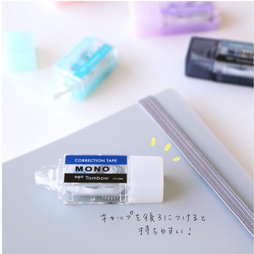 Tombow Pencil MONO Correction Pocket 5mm Tape, Type, Width, Disposable, 4m, Clear, 5-pack (CT-CM5C21L-5P)