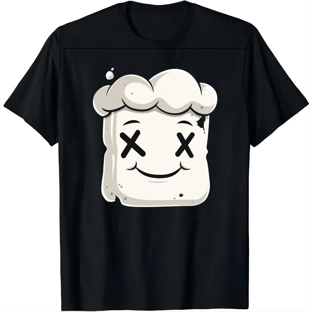 

Принт Конфетное лицо - Добавьте веселья в свой наряд Графические футболки Футболки Мужская одежда Топы Camisetas Уличная одежда Одежда унисекс S чёрный