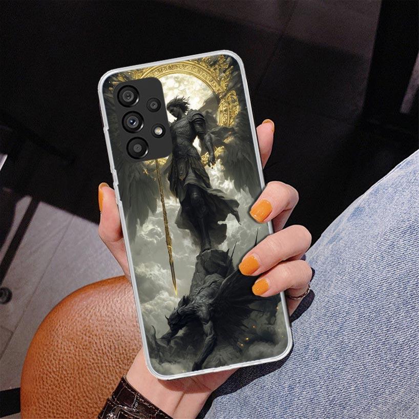 Archangel Michael Phone Case For Samsung Galaxy A52 A32 A22 A12 A51 A31 A50S A30S A20S A10S Note 20 Ultra 10 Plus S10 A72 A71 Ga
