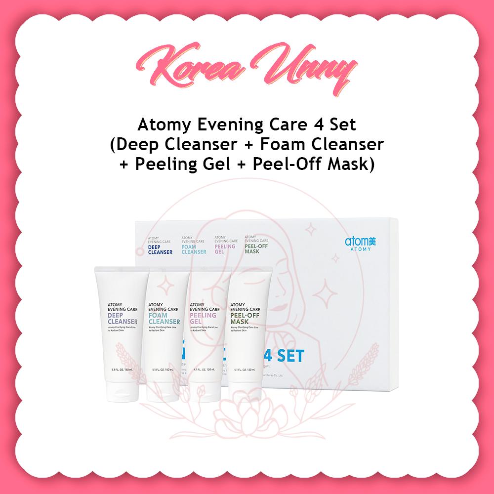 

Atomy Facial Evening Care 4 набора: пенка, очищающая маска, глубоко очищающее средство, гель-пилинг