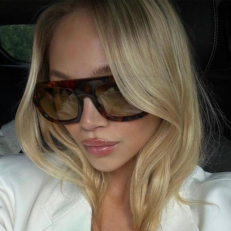 European American Style Sunglasses Women Square Shape Big Size Sun Glasses Women Fishing Driving Men Sun Glass