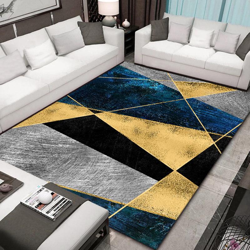 Nordic Modern Living Room Carpet Geometric Pattern Sofa Coffee Table Mat Bedside Carpet Bedroom Carpet