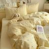 Cotton Polished Bed, Cotton Yarn-Dyed Cut Flower Bedding, Quilt Cover, Bed Sheet, Dormitory, Bed Hat