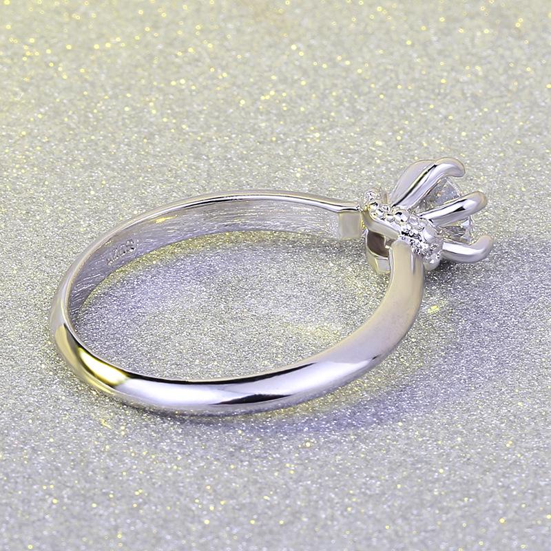 Zircon Ring for Women  European and American Fashion Simple Flower Pair Rings Rings  Zircon Copper Jewelry