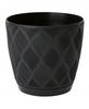 Doniczka Flow Petit Eco Recycled With Saucer 17 Black Form-Plastic