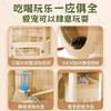 Acrylic Solid Wood Hamster Cage, Large Double-Layer Villa, Complete Luxury Hamster House with Wooden Flooring, Ideal for Small