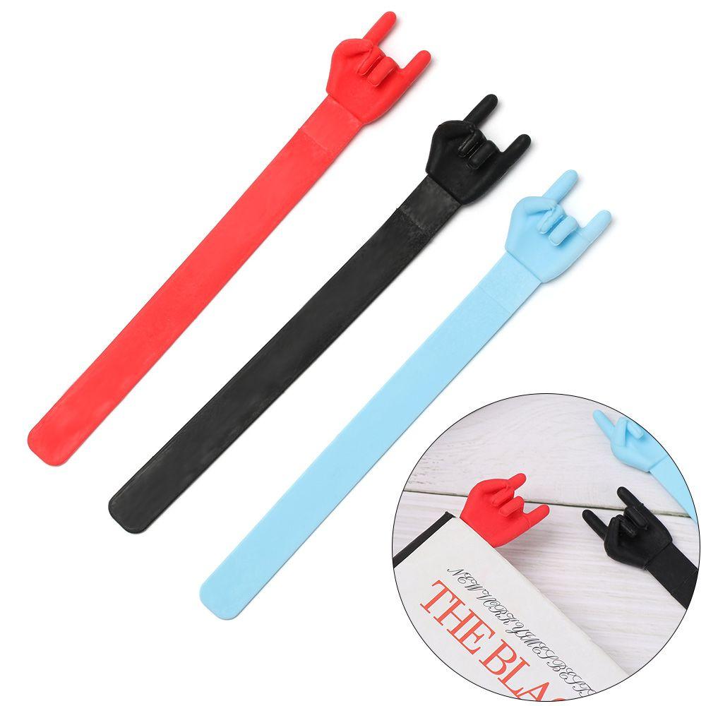 

Creative Creative Cute Silicone Finger Point Bookmark Book Marker Rock Gesture
