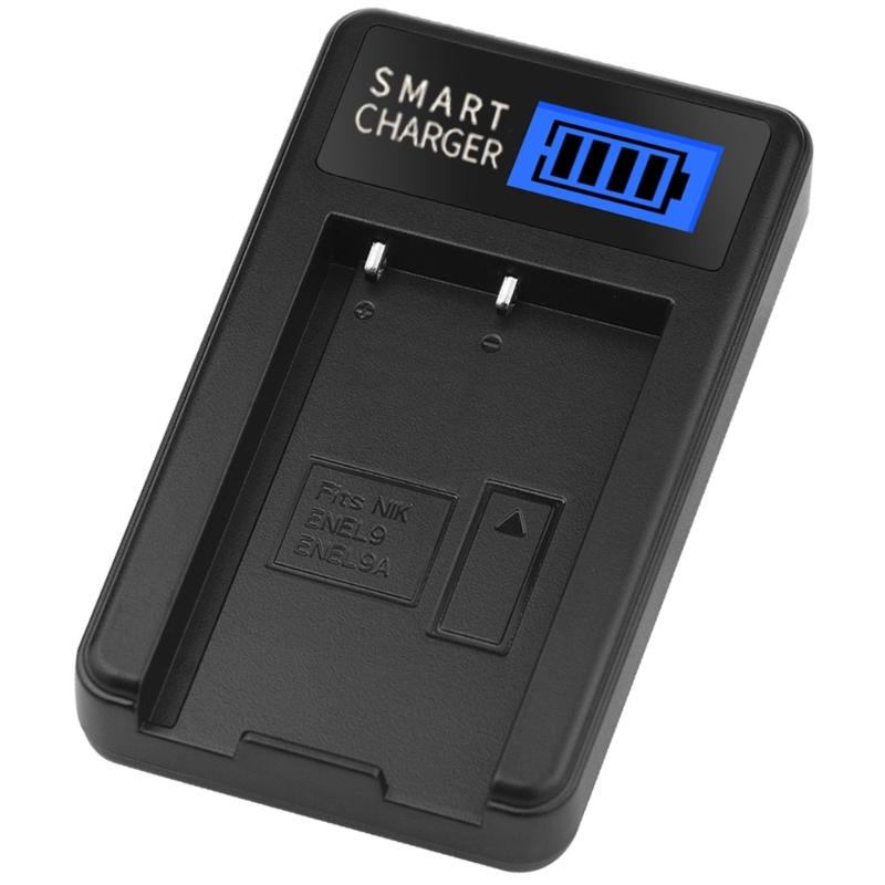 LCD USB EN-EL9 EN-EL9a Replacement Charger for D40 D40x D60 D3000 D5000 Cameras Batteries LCD Display Charger