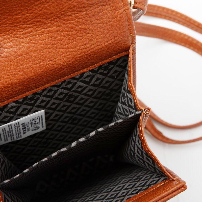 Pochette à rabat 12x19x5cm pour portable avec logo dorée anse amovible Femme LULU CASTAGNETTE