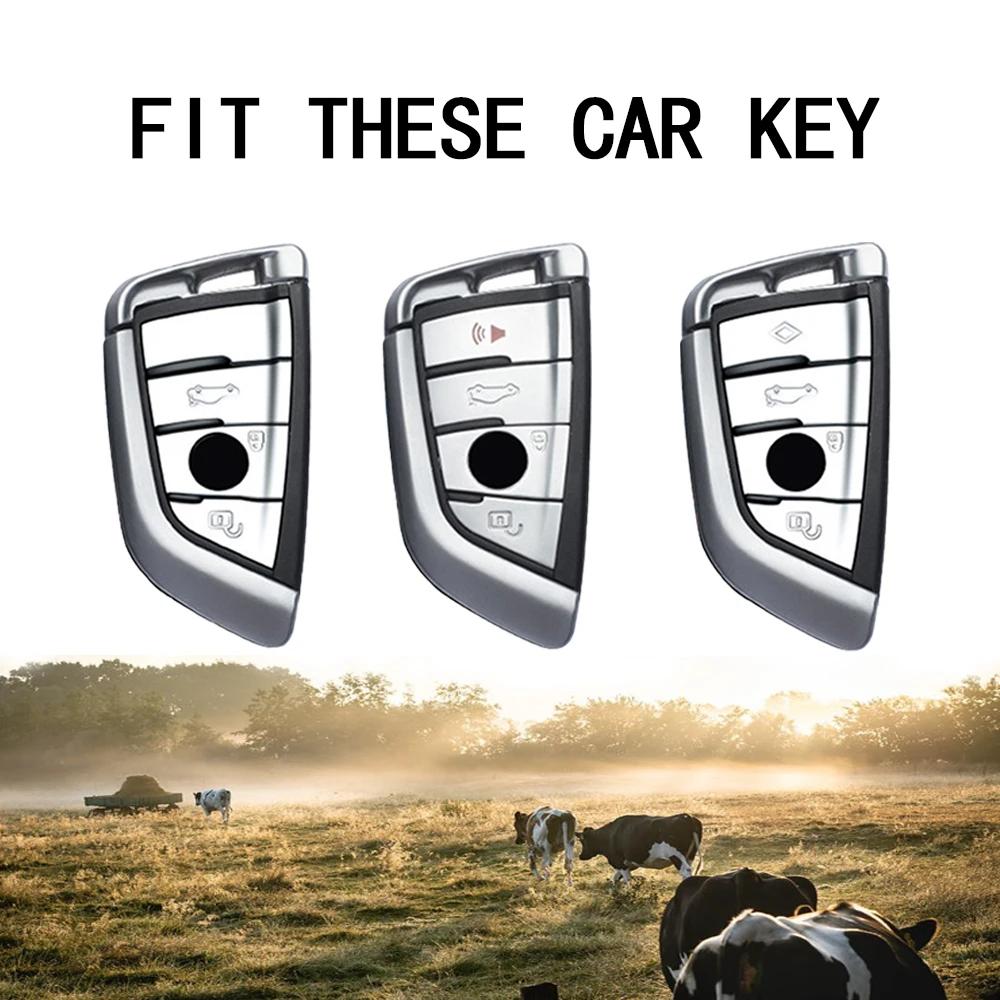 Leather Car Key Case Cover For Bmw X1 X3 X4 X5 F15 X6 F16 G30 7 Series G11 F48 F39 520 525 F30 118I 218I 320I Car Bag