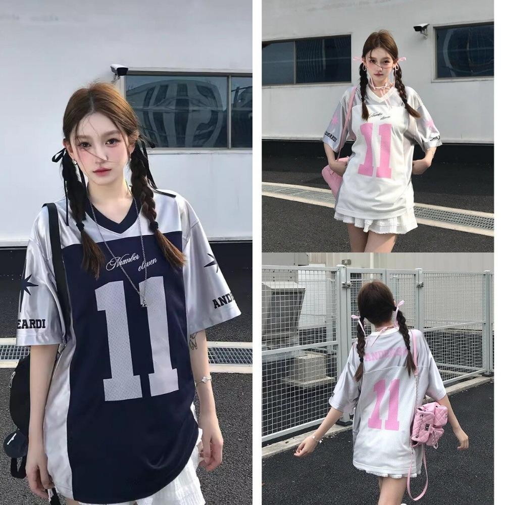 Women's t-shirt summer new women's short-sleeved V-neck sexy T-shirt street top