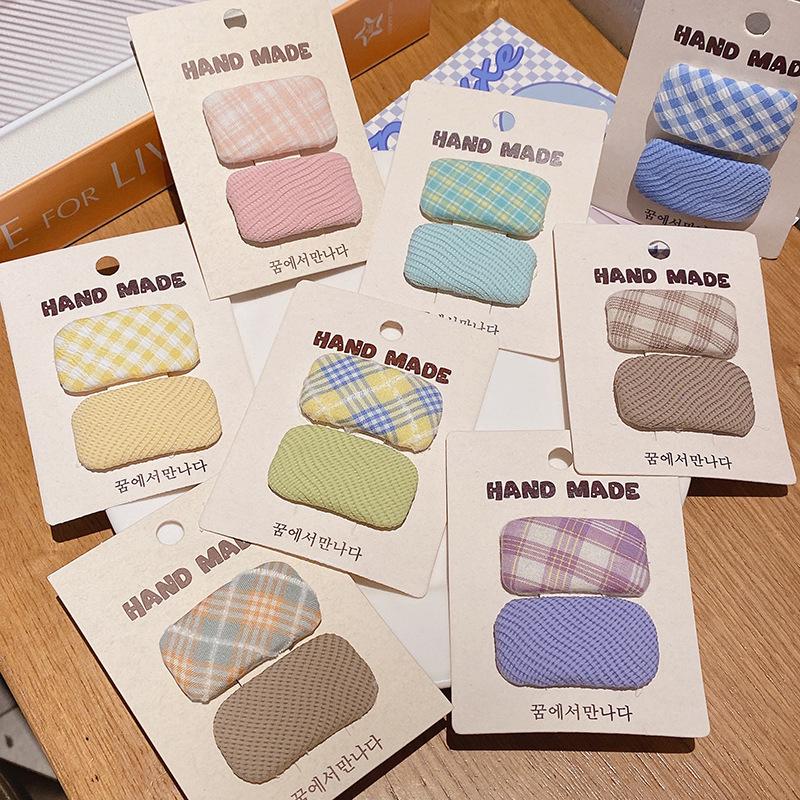 Korean Style Fabric Luxury Hair Clips - Gentle On Hair, Perfect for Girls' Bangs
