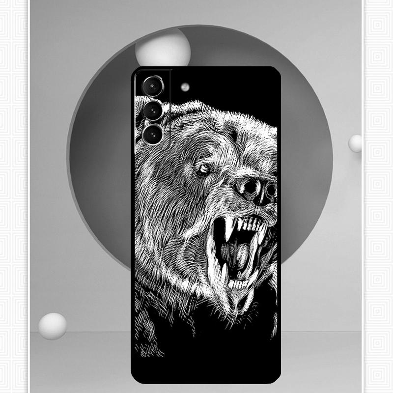 

Мультяшный чехол с гризли для Samsung Galaxy S25 Ultra S25 FE S20 S21 S22 S23 Plus S9 S10 S24 Ultra Защитная крышка Funda Galaxy S21