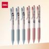 Deli 4pcs Black Ink Quick-drying Cute Gel Pen Signing Pen School Supplies Office Supplies Stationery Gift Kawaii Gel Pens