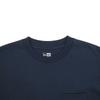 NEW ERA Long Sleeve Cotton Pocket Tee Medium Navy L Black Patch T-Shirt