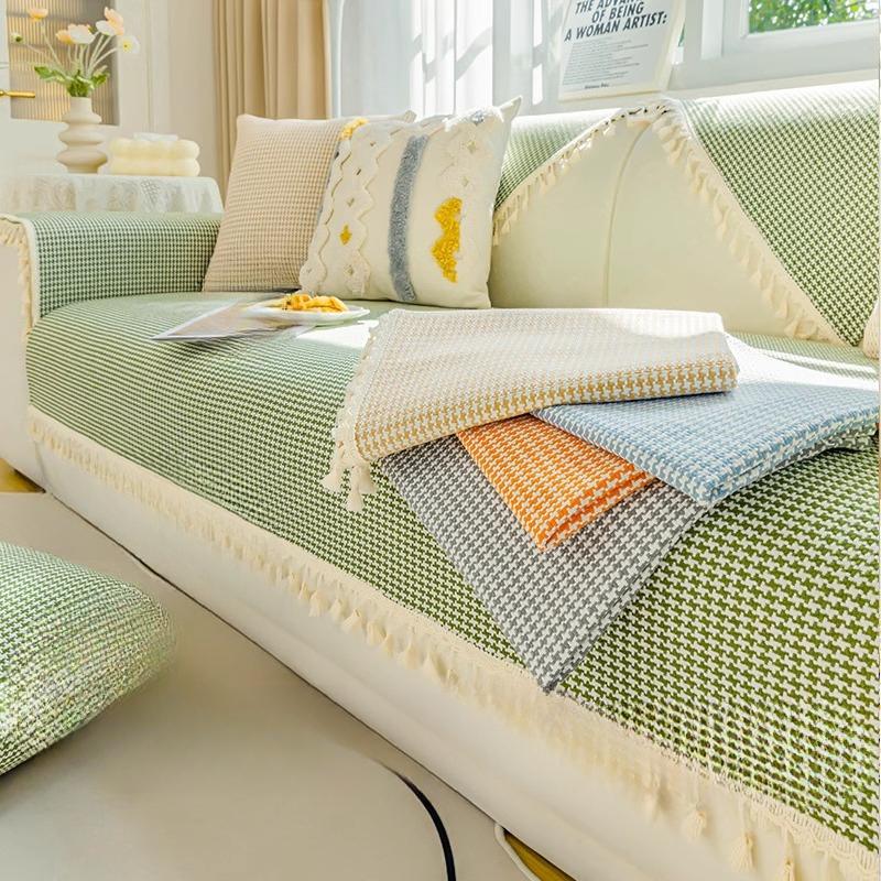 Cotton and Linen Woven Sofa Cushion Four Seasons Universal Simple Sofa Cover Cover New High-Grade Backrest Cover Towel