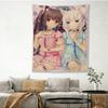 Nekopara Chocola  Vanilla Tapestry Cute Neko Girls Anime Wall Hanging Kawaii Cat Girl Bedroom Dorm Decor for Fans
